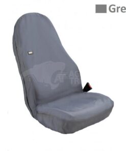 Funda de asiento, delantera, universal, grande, gris, compatible con el reposabrazos