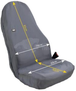 Funda de asiento, delantera, universal, grande, gris, compatible con el reposabrazos 3 Funda de asiento, delantera, universal, grande, gris, compatible con el reposabrazos