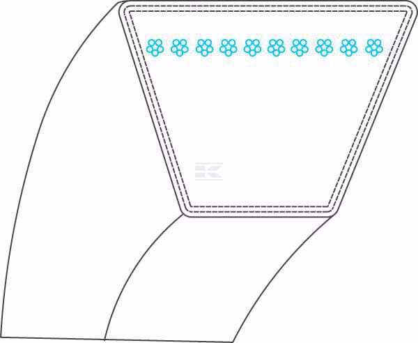Correa trapezoidal 9,7x875Lw DIN7753