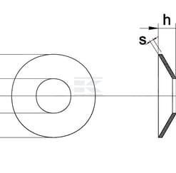 Arandela negra M5 9 Arandela seguridad Schnorr M6x10x0,7 mm, acero, Kramp