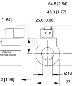 Bobina 24VDC M16, 26W-DE 4 Bobina 24VDC M16, 26W-DE