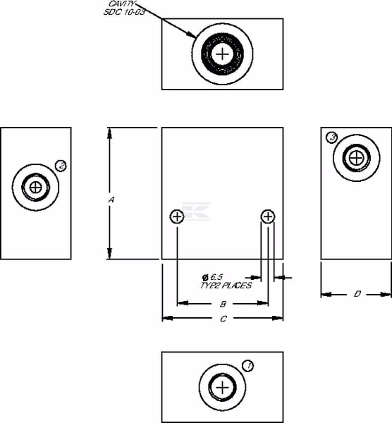 Cárter de aluminio SDC10-3 -A 3 Cárter de aluminio SDC10-3 -A