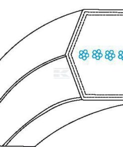 Correa de doble cara hexagonal AA73