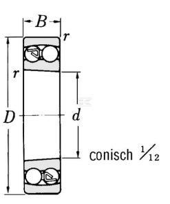 Self-aligning ball bearing 80x170x39mm SKF