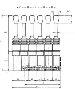 Palanca servo SV30/2-B/01G-001A