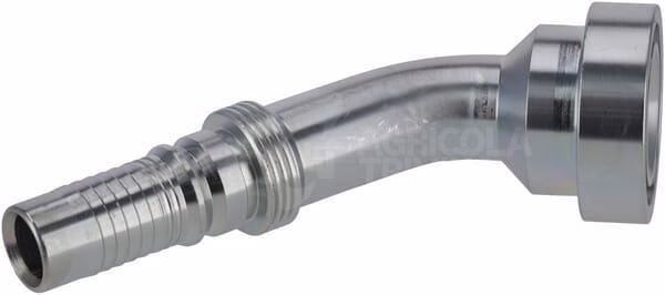 Racor de prensado 4SH-DN20 con brida SAE ø47,6 mm 45° 2 Racor de prensado 4SH-DN20 con brida SAE ø47,6 mm 45°