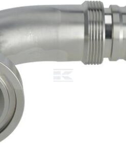 Racor de prensado 4SH-DN32 con brida SAE ø63,5 mm a 90°