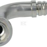 Racor de prensado 4SH-DN25 con brida SAE ø54,0 mm a 90° H130
