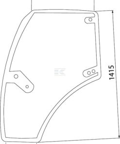 Vidrio de puerta izquierdo
