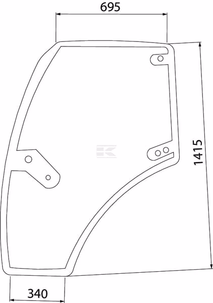 Vidrio de puerta izquierdo 1 Vidrio de puerta izquierdo