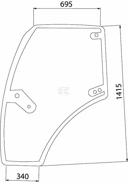Vidrio de puerta izquierdo 1 Vidrio de puerta izquierdo