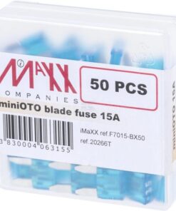 Fusible tipo enchufe Mini 32 V 15 A, longitud 16,3 mm, azul, (paquete 50 uds.) iMaXX 7 Fusible tipo enchufe Mini 32 V 15 A, longitud 16,3 mm, azul, (paquete 50 uds.) iMaXX
