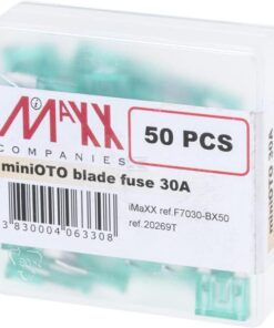Fusible tipo enchufe Mini 32 V 30 A, longitud 16,3 mm, verde, (paquete 50 uds.) iMaXX 7 Fusible tipo enchufe Mini 32 V 30 A, longitud 16,3 mm, verde, (paquete 50 uds.) iMaXX