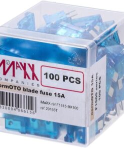 Fusible tipo enchufe estándar 15A Longitud 20mm azul paquete 100 unidades iMaXX 9 Fusible tipo enchufe estándar 15A Longitud 20mm azul paquete 100 unidades iMaXX