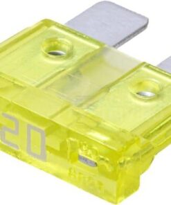 Fusible tipo enchufe estándar 20A Longitud 20mm amarillo paquete 100 unidades iMaXX