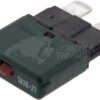 Fusible Térmico de reinicio manual 28V 6A Longitud 34,4mm verde