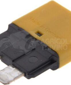 Fusible Térmico de reinicio manual 28V 8A Longitud 34,4mm naranja