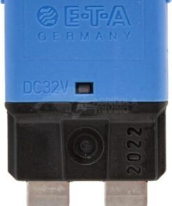 Fusible Térmico de reinicio manual 28V 15A Longitud 34,4mm azul