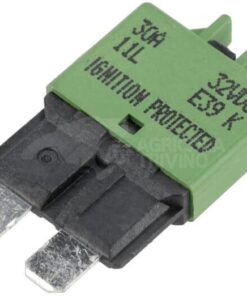 Fusible Térmico de reinicio manual 28V 30A Longitud 34,4mm verde