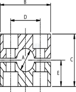 Cuerpo de abrazadera 22mm (5)