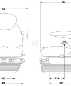Asiento con suspensión neumática 85
