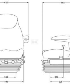 Asiento con suspensión neumática 85e1 asy PKD