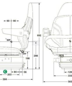 Asiento Kab xh2/p6 PVC