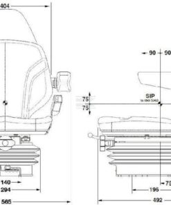 Asiento con suspensión mecánica, KAB 11/P6,  en PVC