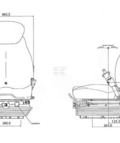 Asiento con suspensión mecánica, KAB 83/E1, en PVC