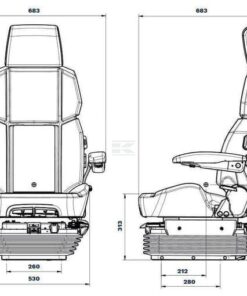 Asiento con suspensión neumática KAB 86 SCIOX Super High