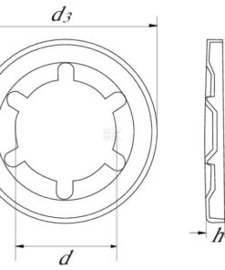 Arandela de bloqueo Starlock 16 mm 6 Arandela de bloqueo Starlock 16 mm