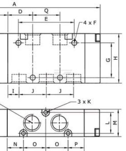 Válvula electromagnética 5/2 vías 1/2"