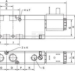 Válvula magn. 5/3 vías 1/8"-PC