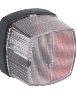 Luz de galibó cuadrada 12 V, roja/blanca, atornillable, enchufe plano, Geka