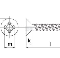 Tornillo pladur DIN18182 Ø 3,5x35 mm PH2, avellanado, Kramp
