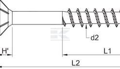 Tornillo aglomerado 6x45 mm TX30, avellanado, Kramp