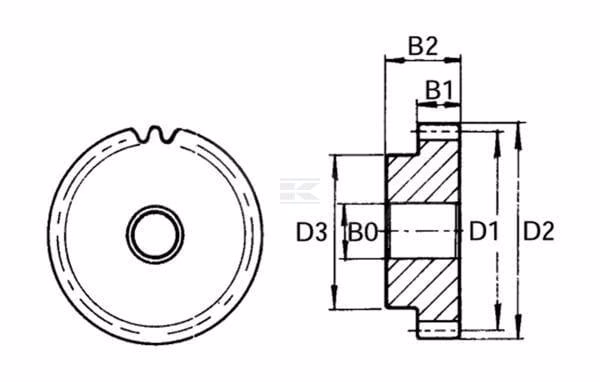 Engranaje recto, módulo 4 - Z=17 2 Engranaje recto, módulo 4 - Z=17