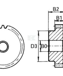 Engranaje recto, módulo 3 - Z=35 5 Engranaje recto, módulo 3 - Z=35