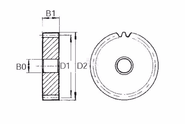 Engranaje recto, módulo 4 - Z=70 2 Engranaje recto, módulo 4 - Z=70