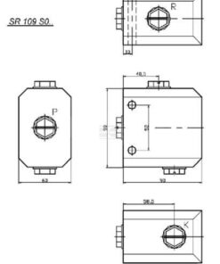 Alojamiento de acero SR109-S03 1/2