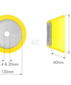 Cepillo desbrozador 170x60 PP, orificio Ø20/25,4 mm