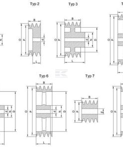 Polea para correa trapecial, 4 canales A o SPA, Ø165,50 mm, Kramp