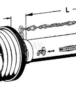 Protección TDF mitad exterior - estándar, Ø cono 158 mm, L: 1500 mm Walterscheid