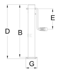 Gato vertical, mango lateral, 70 x 561 mm