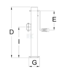 Gato de caballete mango lateral 70 x 606 mm, 2 etapas, galvanizado alta resistencia 3 Gato de caballete mango lateral 70 x 606 mm, 2 etapas, galvanizado alta resistencia