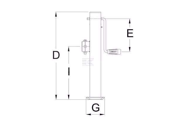 Gato de caballete mango lateral 70 x 606 mm, 2 etapas, galvanizado alta resistencia 2 Gato de caballete mango lateral 70 x 606 mm, 2 etapas, galvanizado alta resistencia