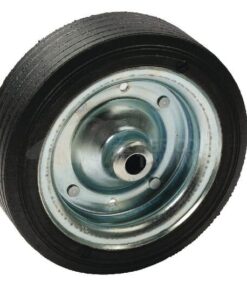 Rueda de goma con llanta de metal
