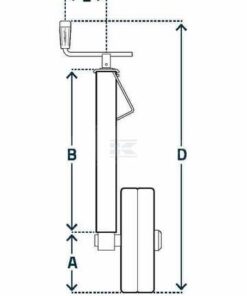 Rueda de ajuste de profundidad, 80 x 860mm 4 Rueda de ajuste de profundidad, 80 x 860mm