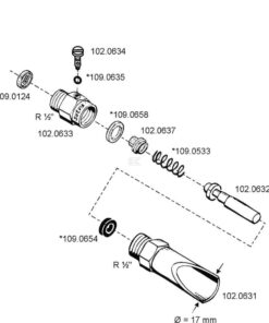 Tornillo reg. con junta tórica