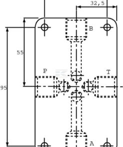 Conector ES-3-D-3/8-L racor lateral A+T+B+P